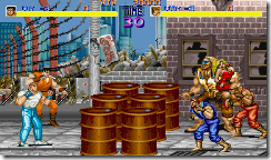 Final Fight rodando no emulador CPS1PSP