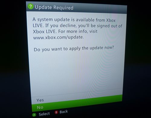 System update running