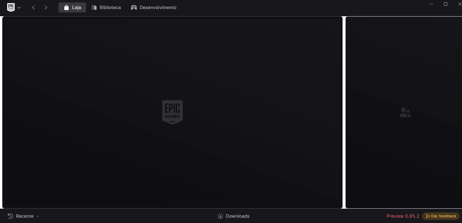 Novo Epic Games Launcher Preview rodando nativamente no Linux